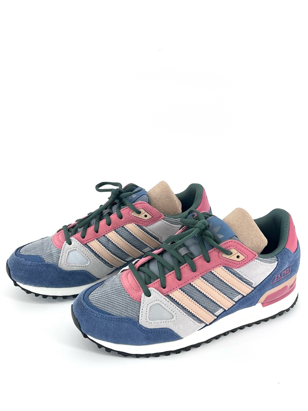 adidas ZX 750 Pink Grey Blue Sneakers Mens Sz 8 Retro Athletic Heritage Indie